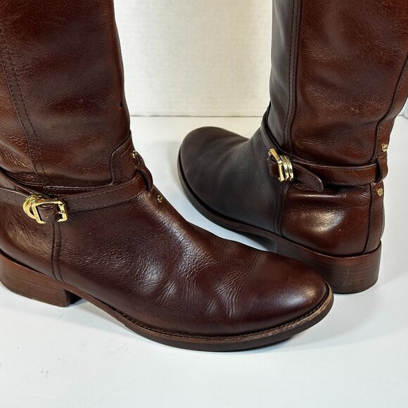 Tory Burch Brown Leather Boots size 9.5 - Picture 13 of 16